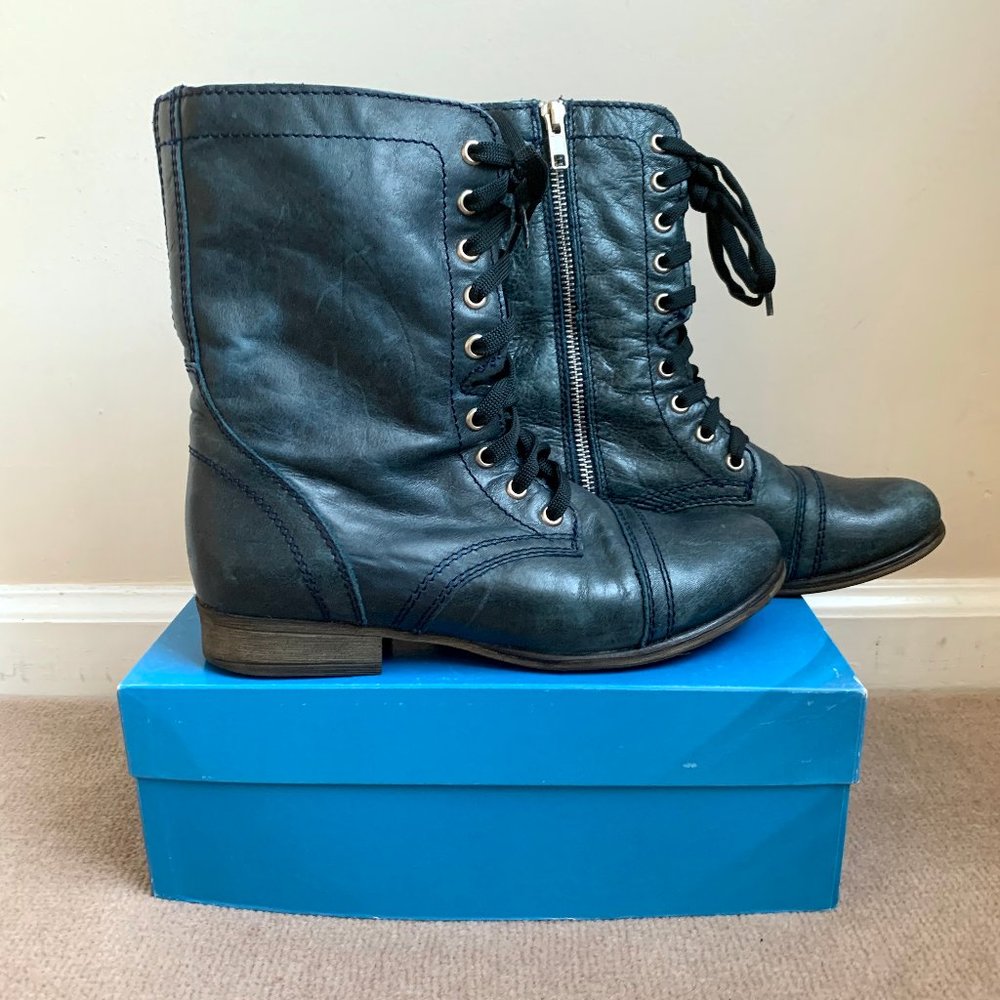 Steve Madden Blue Combat Boots
